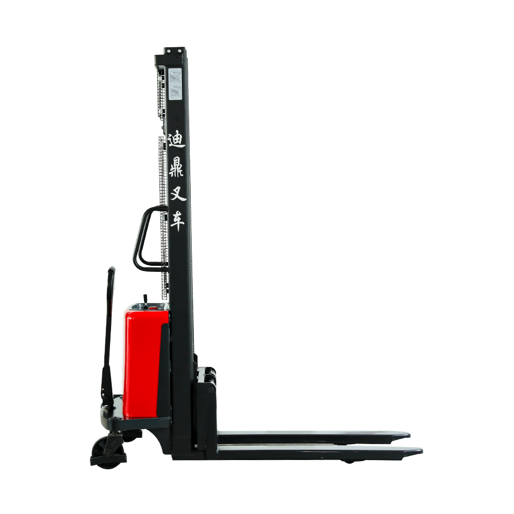 What features can enhance the maneuverability of a semi-electric stacker?