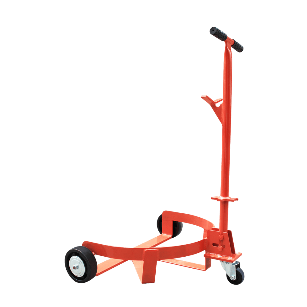 What shock-absorbing measures do the Manual Hydraulic Stacker casters have?