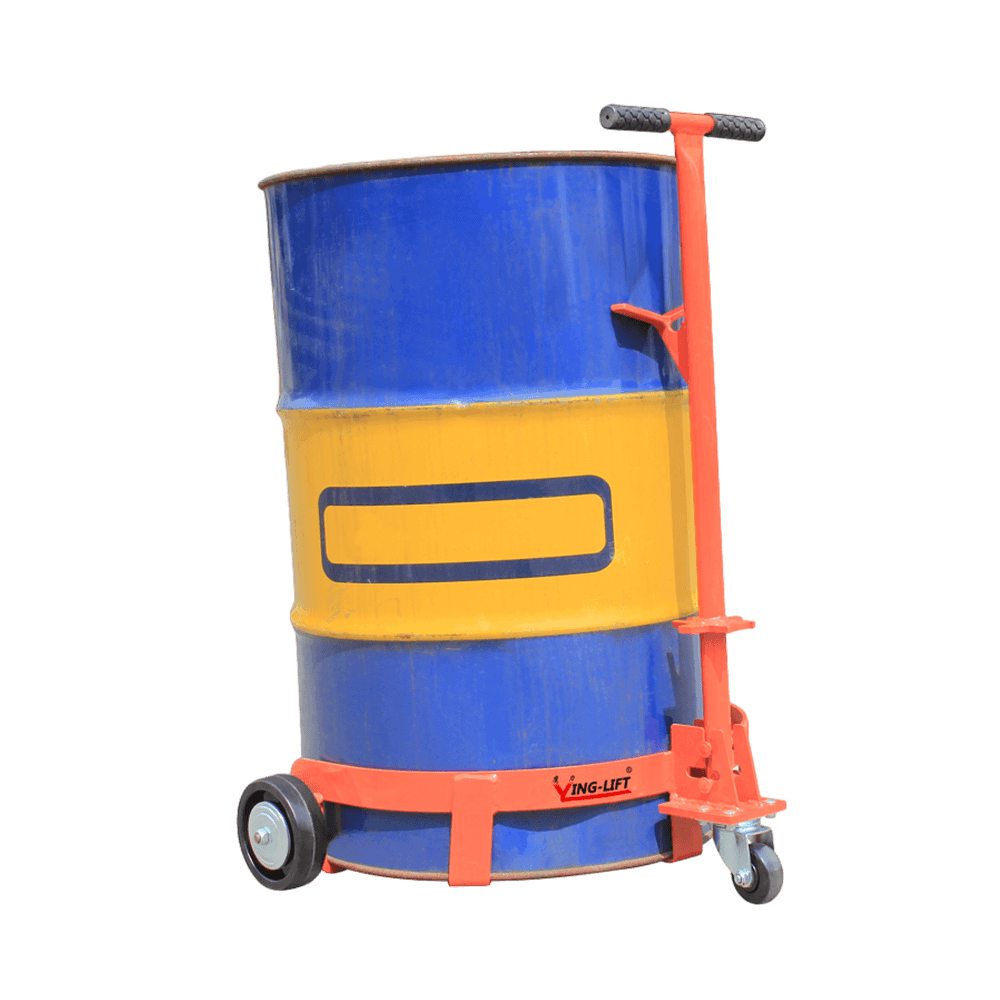 How do the different operating mechanisms of drum handling equipment meet the needs of handling various drum types?