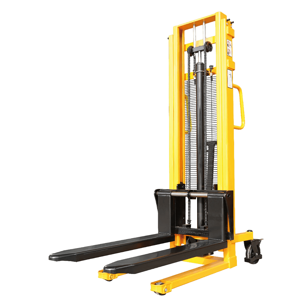How do manual hydraulic stackers handle different types of pallets, such as standard pallets, Euro pallets, or custom-sized pallets?