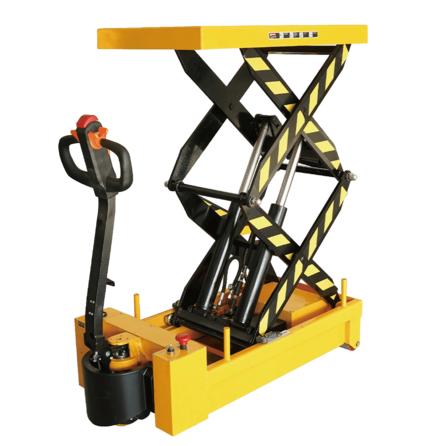 How do pallet lift tables ensure stability and prevent tipping?